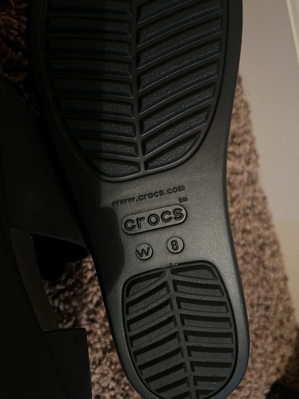 CROCS Women’s Black Dual-Buckle Platform Sandals - Picture 4 of 5